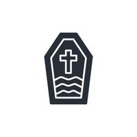 coffin icon. .Editable stroke.linear style sign for use web design,logo.Symbol illustration. vector