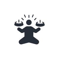 Meditation icon. .Editable stroke.linear style sign for use web design,logo.Symbol illustration. vector