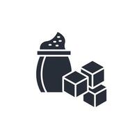 Sugar icon. .Editable stroke.linear style sign for use web design,logo.Symbol illustration. vector