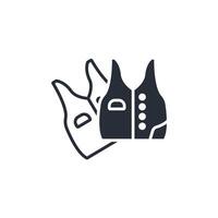 vest icon. .Editable stroke.linear style sign for use web design,logo.Symbol illustration. vector