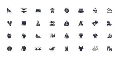 Clothes icon set..Editable stroke.linear style sign for use web design,logo.Symbol illustration. vector