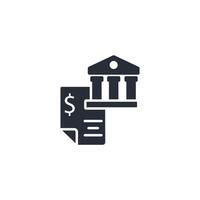 bank statement icon. .Editable stroke.linear style sign for use web design,logo.Symbol illustration. vector