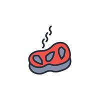 beef icon. .Editable stroke.linear style sign for use web design,logo.Symbol illustration. vector