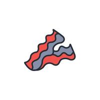 bacon icon. .Editable stroke.linear style sign for use web design,logo.Symbol illustration. vector