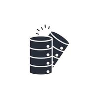 database icon. .Editable stroke.linear style sign for use web design,logo.Symbol illustration. vector