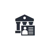 bank account icon. .Editable stroke.linear style sign for use web design,logo.Symbol illustration. vector