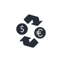 Currency exchange icon. .Editable stroke.linear style sign for use web design,logo.Symbol illustration. vector