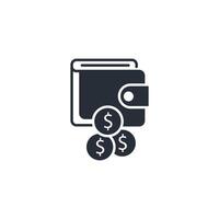 wallet icon. .Editable stroke.linear style sign for use web design,logo.Symbol illustration. vector