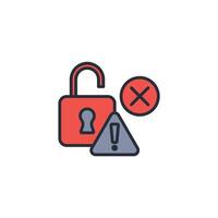 unlock icon. .Editable stroke.linear style sign for use web design,logo.Symbol illustration. vector
