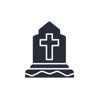 Tombstone icon. .Editable stroke.linear style sign for use web design,logo.Symbol illustration. vector