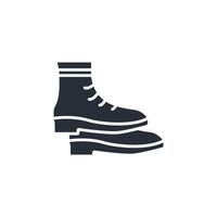 boots icon. .Editable stroke.linear style sign for use web design,logo.Symbol illustration. vector