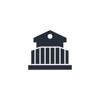 institution icon. .Editable stroke.linear style sign for use web design,logo.Symbol illustration. vector
