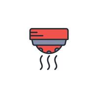 Smoke detector icon. .Editable stroke.linear style sign for use web design,logo.Symbol illustration. vector