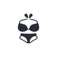 Bikini icon. .Editable stroke.linear style sign for use web design,logo.Symbol illustration. vector