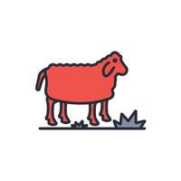sheep animal icon. .Editable stroke.linear style sign for use web design,logo.Symbol illustration. vector