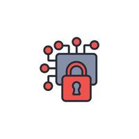 security systemicon. .Editable stroke.linear style sign for use web design,logo.Symbol illustration. vector