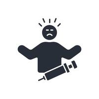 Overdose icon. .Editable stroke.linear style sign for use web design,logo.Symbol illustration. vector