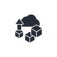 cloud storage icon. .Editable stroke.linear style sign for use web design,logo.Symbol illustration. vector