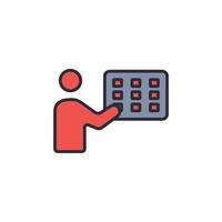 code home security icon. .Editable stroke.linear style sign for use web design,logo.Symbol illustration. vector