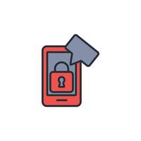 security app icon. .Editable stroke.linear style sign for use web design,logo.Symbol illustration. vector