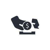 deposite icon. .Editable stroke.linear style sign for use web design,logo.Symbol illustration. vector