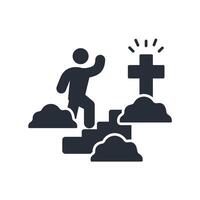 Afterlife icon. .Editable stroke.linear style sign for use web design,logo.Symbol illustration. vector