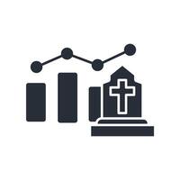mortality icon. .Editable stroke.linear style sign for use web design,logo.Symbol illustration. vector