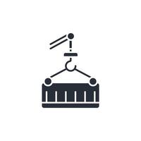 Container icon. .Editable stroke.linear style sign for use web design,logo.Symbol illustration. vector
