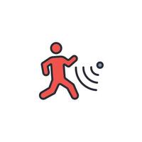 Motion sensor icon. .Editable stroke.linear style sign for use web design,logo.Symbol illustration. vector