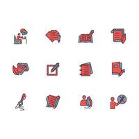 writing icon set..Editable stroke.linear style sign for use web design,logo.Symbol illustration. vector