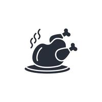 chicken icon. .Editable stroke.linear style sign for use web design,logo.Symbol illustration. vector