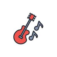 guitarist icon. .Editable stroke.linear style sign for use web design,logo.Symbol illustration. vector