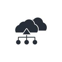 Hosting icon. .Editable stroke.linear style sign for use web design,logo.Symbol illustration. vector