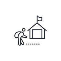 asylum icon. .Editable stroke.linear style sign for use web design,logo.Symbol illustration. vector
