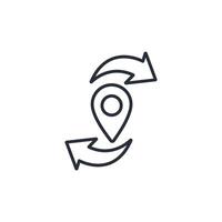 resettlement icon. .Editable stroke.linear style sign for use web design,logo.Symbol illustration. vector