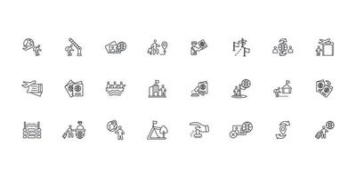 migration icon set..Editable stroke.linear style sign for use web design,logo.Symbol illustration. vector