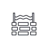 Wall icon. .Editable stroke.linear style sign for use web design,logo.Symbol illustration. vector