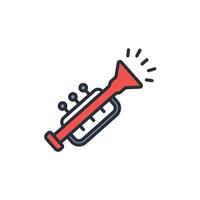 trumpet icon. .Editable stroke.linear style sign for use web design,logo.Symbol illustration. vector