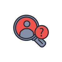 suspect icon. .Editable stroke.linear style sign for use web design,logo.Symbol illustration. vector