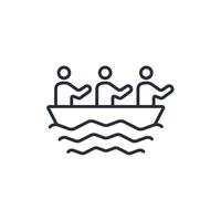 refugee icon. .Editable stroke.linear style sign for use web design,logo.Symbol illustration. vector