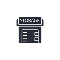 self storage icon. .Editable stroke.linear style sign for use web design,logo.Symbol illustration. vector