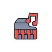 Piano icon. .Editable stroke.linear style sign for use web design,logo.Symbol illustration. vector