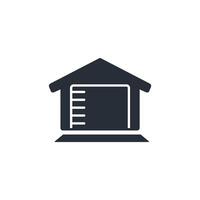 garage icon. .Editable stroke.linear style sign for use web design,logo.Symbol illustration. vector