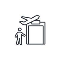 Airport icon. .Editable stroke.linear style sign for use web design,logo.Symbol illustration. vector