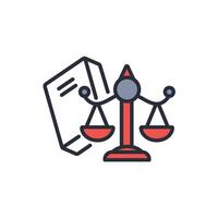 law icon. .Editable stroke.linear style sign for use web design,logo.Symbol illustration. vector
