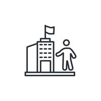 citizenship icon. .Editable stroke.linear style sign for use web design,logo.Symbol illustration. vector