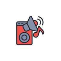 Speaker icon. .Editable stroke.linear style sign for use web design,logo.Symbol illustration. vector
