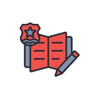 warrant icon. .Editable stroke.linear style sign for use web design,logo.Symbol illustration. vector