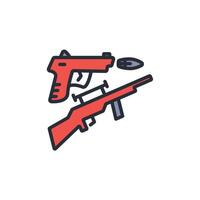 Weapon icon. .Editable stroke.linear style sign for use web design,logo.Symbol illustration. vector