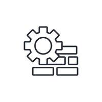 civil engineering icon. .Editable stroke.linear style sign for use web design,logo.Symbol illustration. vector